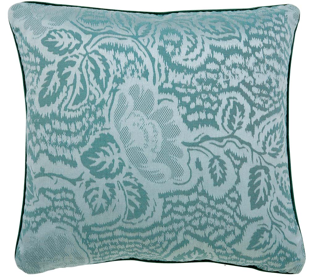 Magnolia Embroidery Teal Cushion